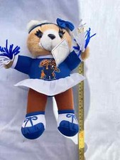 Vtg 1980's Kentucky Wildcats UK Plush Stuffed Animal Bear Cheerleader NWT