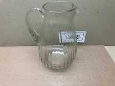 Vintage Glass Pitcher w/Ribbed Pattern