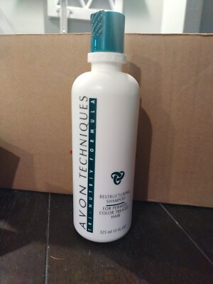 Vtg Avon Techniques Tri-Nurtiv Formula Restructuring Shampoo 11oz Perm Hair 