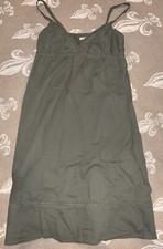 Forever 21 Dress Sz Small Knee Length Army Green Sundress Casual Adj Strap