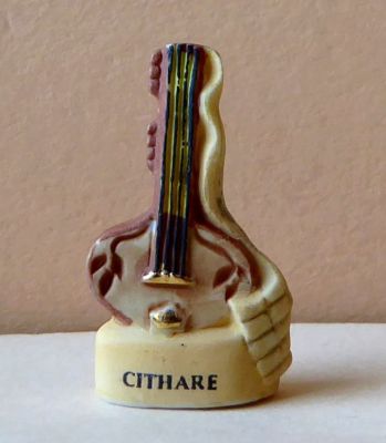 Miniature Guitare Cithare En Argent Sterling – Gioielleria Paolo Vale, Très Bon état