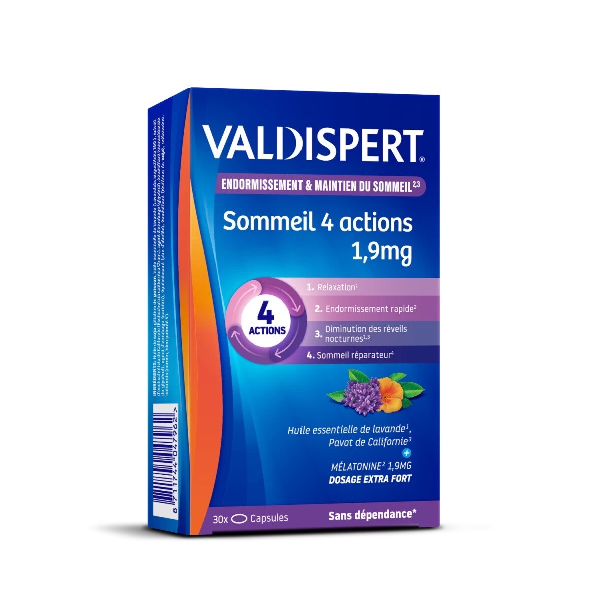 Valdispert sommeil 4 actions 1.9mg comprimé endormissement rapide et nuit sereine