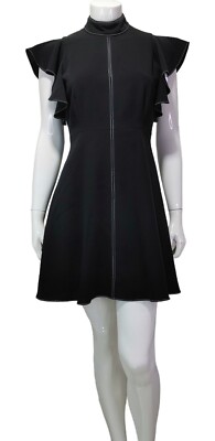Cinq a Sept Topstitch Reiko Dress In Black Women's Size 4