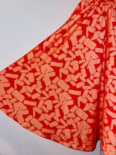 Dot Dot Smile Girls Size 7 Flutter Sleeves Twirl Dress NWT Red/Orange/Peach CUTE - Picture 2 of 3