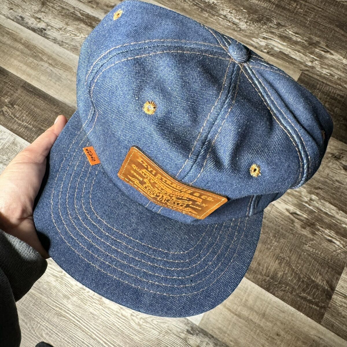 Vintage Levis Levi Strauss Denim Snapback Orange Tab Trucker Vintage Levis Levi Strauss Denim Snapback Orange Tab Trucker