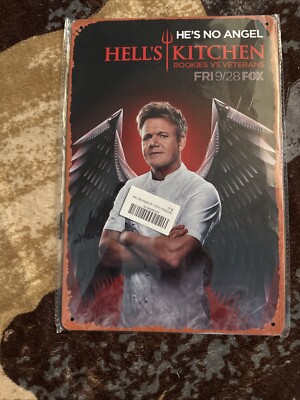 Gordon Ramsey Hell s Kitchen 8x12  Metal Sign He s No Angel