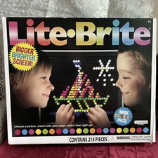 214 PiecesMagic Screen Retro Style Lite Brite Kids Toy Fun Light Bright Game Set