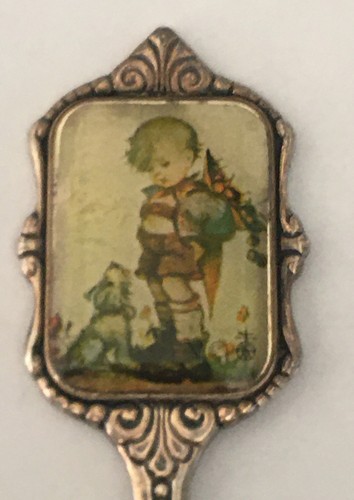 Vintage Andenken Löffel Sammlerstück kleiner Junge Welpe 1980 Hummel Germany