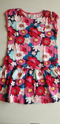 USED Girls Gymboree Floral Drop Waist Dress- Size 7 | eBay