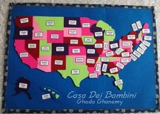 Montessori United States Of America Puzzle Map, Geography Lesson, board map