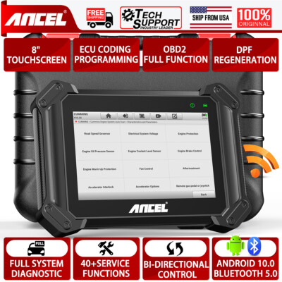 ANCEL V6 HD OBD2 Scanner Diagnostic Tool ECU Coding DPF Regen for Caterpillar