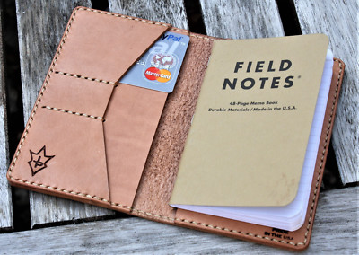JP Leathercraft Handmade SCRIBO Field Notes Cover Wallet Natural Leather 