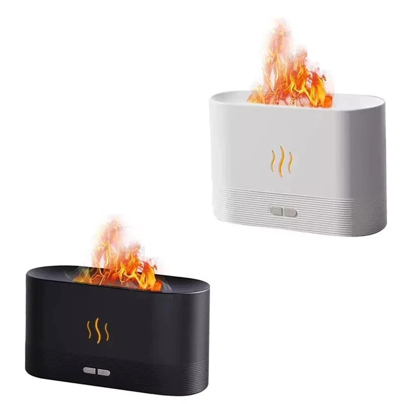 UMIDIFICATORE DIFFUSORE AROMA EFFETTO FIAMMA AROMATERAPIA OLI ESSENZIALI PROFUMO - Immagine 2 di 4