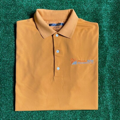 Greg Norman Play Dry Power Grid Engineering Performance Golf Polo Shirt Size M
