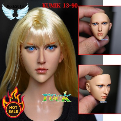Kumik 13 90 1 6 Female Head Girl Long Hair 12 Doll Accessories