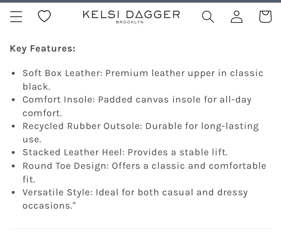 Mocasines planos Kelsi Dagger Brooklyn lente cuero brillante negro talla 8M nuevos en caja Foto 2 de 4