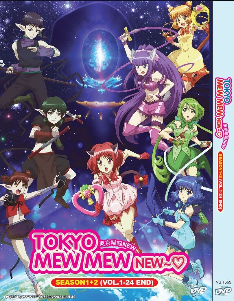 ANIME TOKYO MEW MEW NEW~♡ SEASON 1-2 VOL.1-24 END DVD REG ALL ENG SUB +  FREE DVD