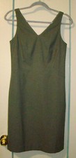Banana Republic Gray Sleeveless Sheath Dress, Lined Size 4P