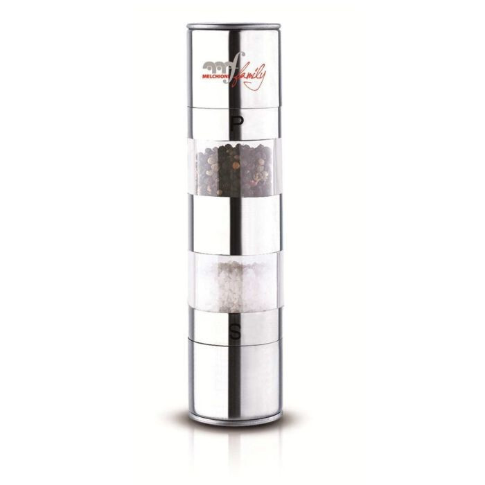 SALE E PEPE IN METALLO SALT&PEPPER DISPENSER  Inox con doppio macinatore