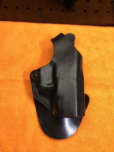 DESANTIS Viper #065 E1 Right Handed , BLACK leather OWB Glock 26 , 27 HOLSTER H3