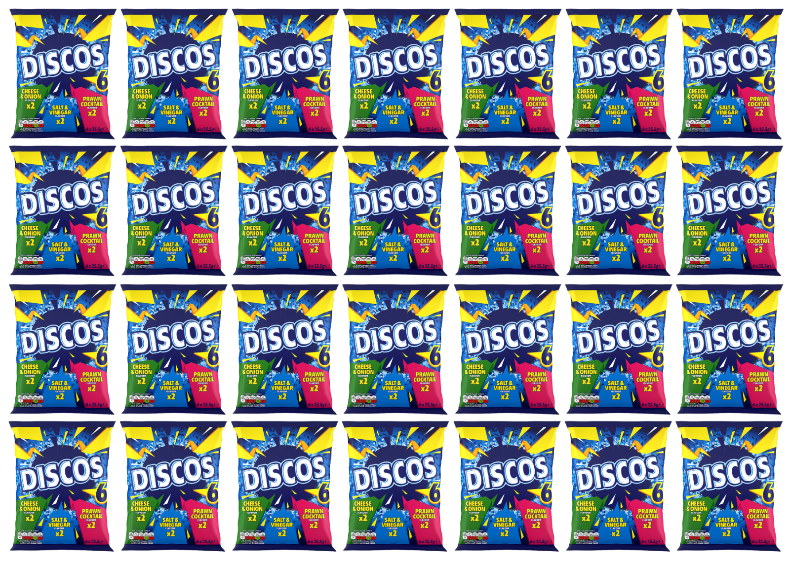 28 x Kp Discos Variety Assorted 6Pk - 6X25.5Gm