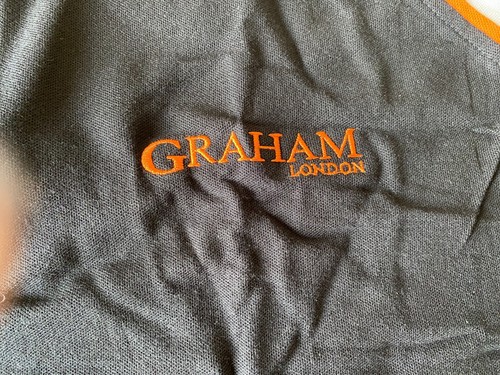 Polo Shirt GRAHAM Polo - Color negro, blanco y naranja - Size XXL - Foto 4 di 7