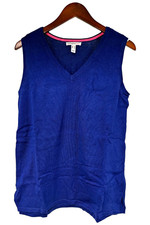 Isaac Mizrahi Live V-Neck Sweater Tank Navy