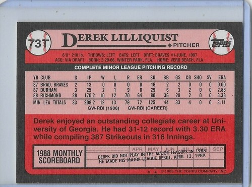 1989 TOPPS TRADED 1T-132T COMPLETE YOUR SET OR FAVORITE PLAYER FREE SHIPP - Picture 147 of 265