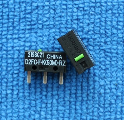2pcs D2FC-F-K(50M)-RZ OMRON Mouse Micro Switch Green Dot