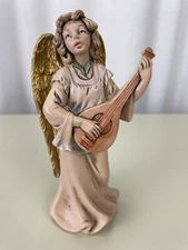 Vintage ANGEL 6 1/2" Nativity FIGURE Depose ITALY #55 Musical Instrument Resin