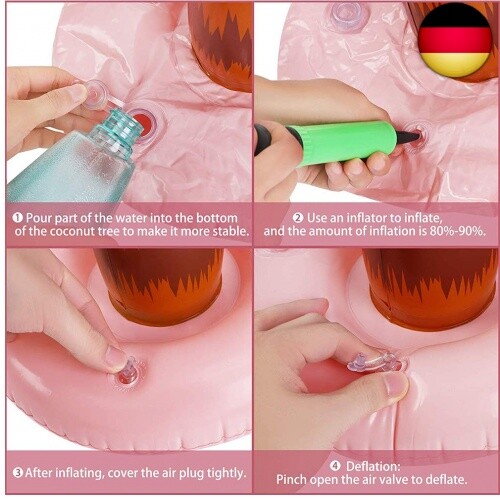 Evance 14 Stücke Aufblasbare Palmen Flamingo Spielzeug Aufblasbare - Bild 5 von 7