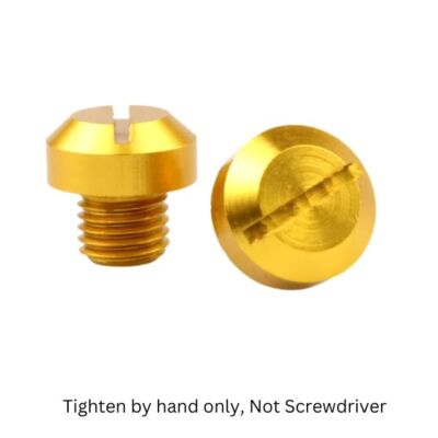 Mirror Blank Plug Caps Gold for Suzuki TU 125 XT XTU 1999