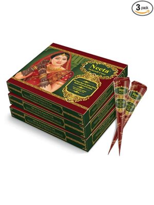 Neeta Herbal Mehendi Cone For Temporary Hand Design -Tattoo Body Art Ink-Brown