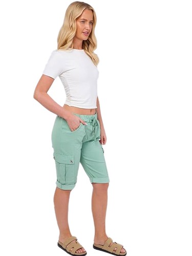 Pantaloni donna Magic Shorts italiani Lagenlook donna casual elasticizzati stile jogger - Foto 21 di 41