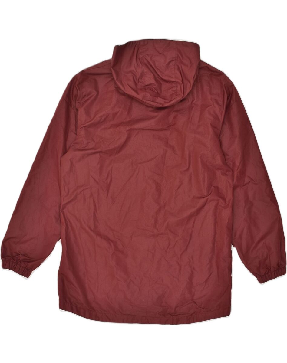 ELLESSE Womens Hooded Anorak Jacket UK 14 Medium Burgundy ELLESSE Womens Hooded Anorak Jacket UK 14 Medium Burgundy