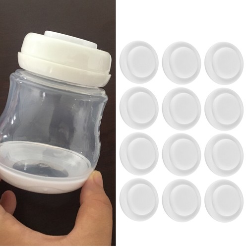 12Pcs Baby Bottle Discs Baby Bottle Bottom Discs Sealing Lids for Bottles