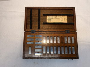 Vintage Precision Gauge Block Set in Wooden Case