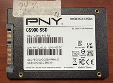 500GB 2.5" SATA SSD HDD PNY SSD7C900-500-RB 94% Good Health Status