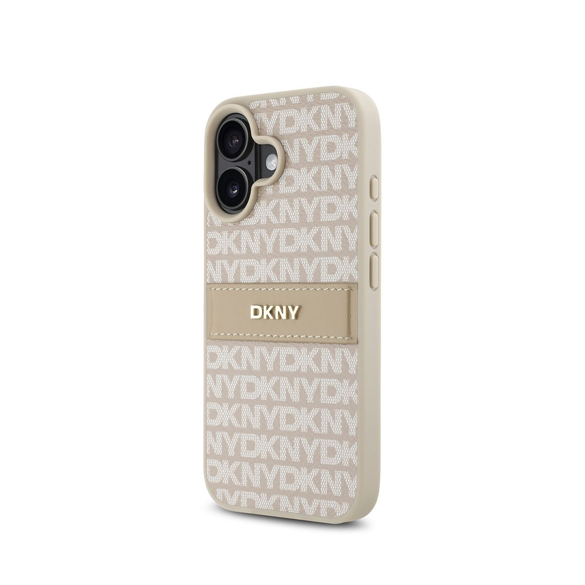 Coque iPhone 16 Plus chic en silicone noir avec logo métallique Repeat - 3