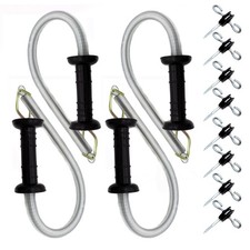 Electric Fence Spring Gate Handles Kit, Electric Fence Handle Set with Anchor...