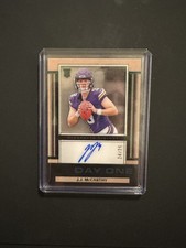 J.J. MCCARTHY 2024 PANINI ONE - DAY ONE ROOKIE GREEN Rookie AUTO /25 - #24/25 JJ