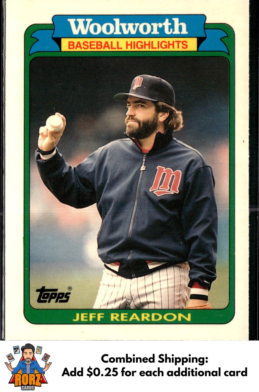 1990 Topps Woolworth Baseball Highlights #17 Jeff Reardon Minnesota Twins