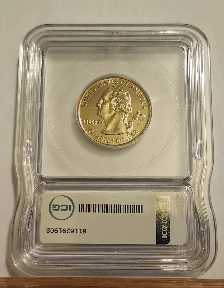 2002-P 25C ICG MS68 PL - Clad Indiana Quarter RARE PL GRADE AUSTIN HUTTO SIGNED - Image 2 of 4