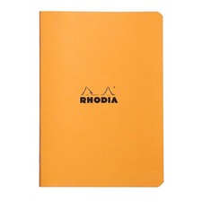 Rhodia Slim Staplebound Notebook - Lined 48 sheets - 6 x 8 1/4 - Orange cover