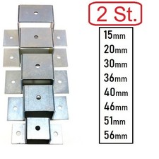 Galvanised Square Pipe Clamp x 2 PCS Square Tube Fixing Clamp 15-56mm