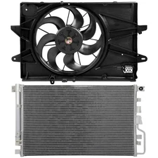 Electric AC Condenser Cooling Fan Kit For 2016 Chevrolet Equinox 2.4L 2017