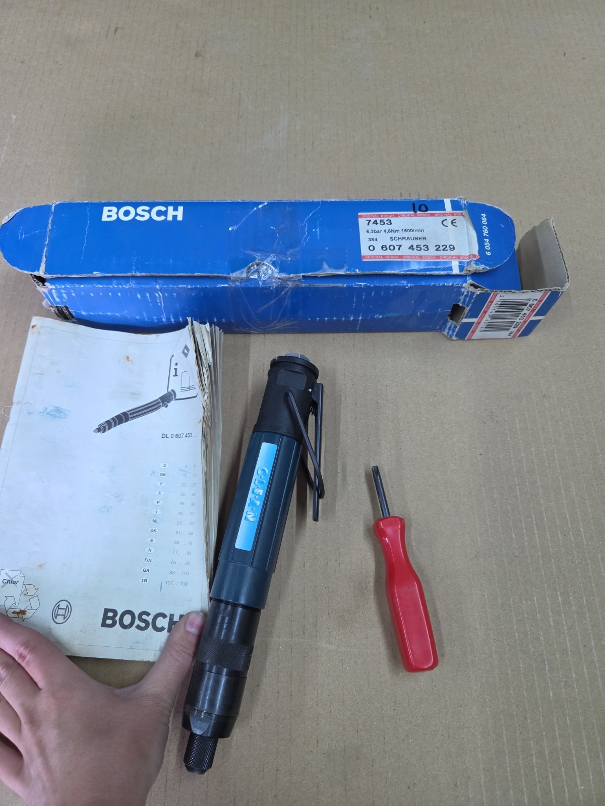 NOS Bosch Pneumatic impact wrench 7453/ 0 607 453 229 6.3 bar 1500/min