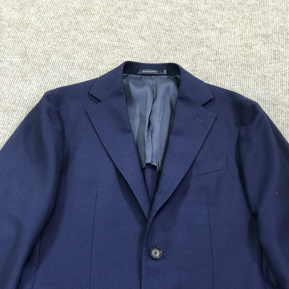 Suitsupply Havana Blazer Mens 46 Blue Wool Two Button Vitale