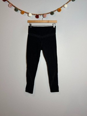 Athleta black mesh cutout Elation 7/8 tights