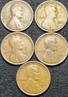 (5) US Lincoln Wheat Cents, All Pre-1920 (1910/1913/1917/1918/1919) Circulated